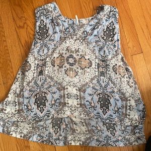 Printed Free People Blouse